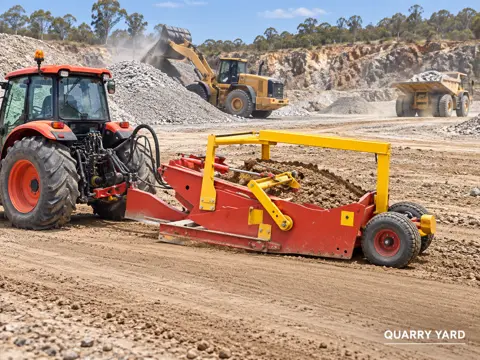 Quarry yard precision grading showcase — application concept