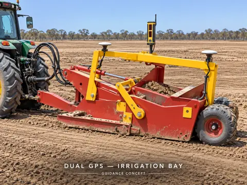 Dual GNSS scraper for irrigation earthworks — application concept